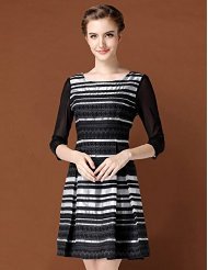 花妖精七分袖连衣裙 优雅与灵动的完美融合